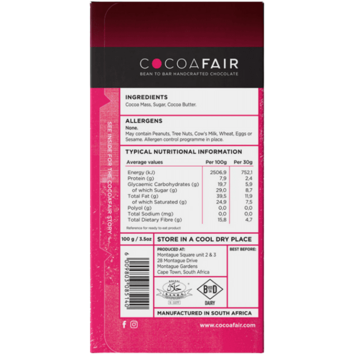 award winning dark chocolate slab south africa