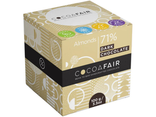 Cocoafair — Almonds Coated in 71_ Dark Chocolate (100g)