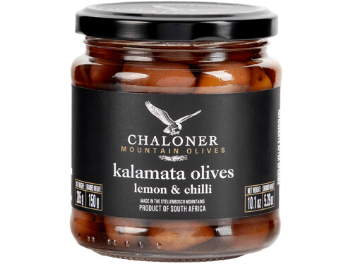 Chaloner Lemon & Chilli Kalamata Olives 150g jar
