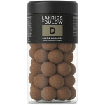 Lakrids by Bülow D Salt & Caramel jar front view