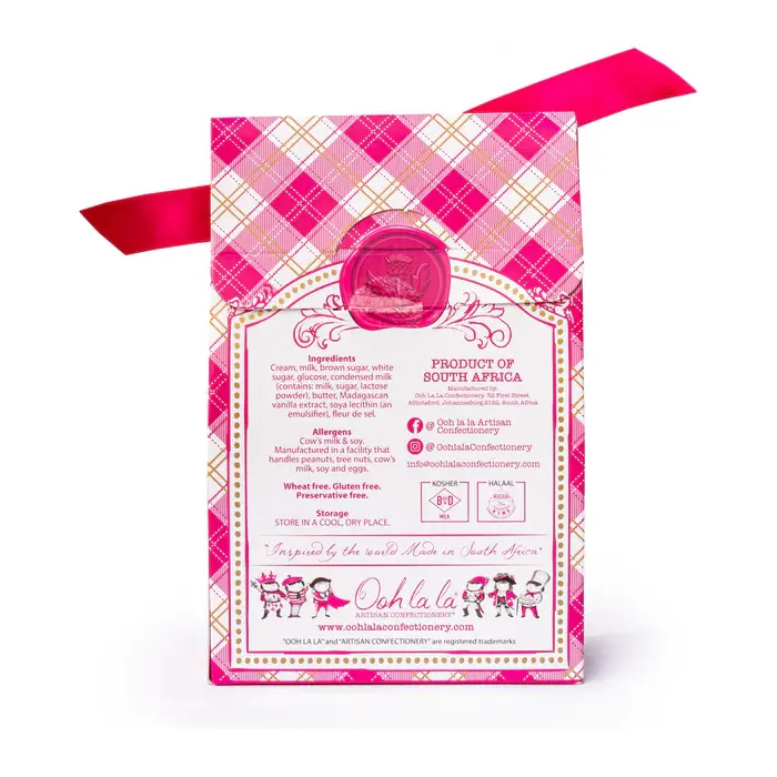 Ooh La La Artisan Confectionery Scottish Fudge back of pack