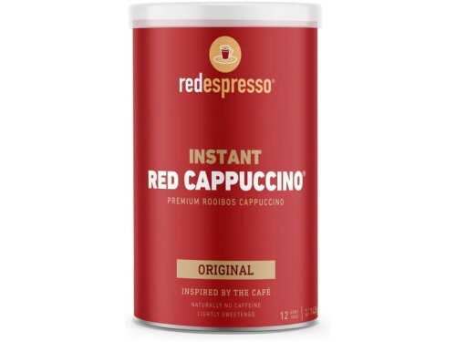 Redespresso Instant Rooibos Red Cappuccino Original 145g Tin front view
