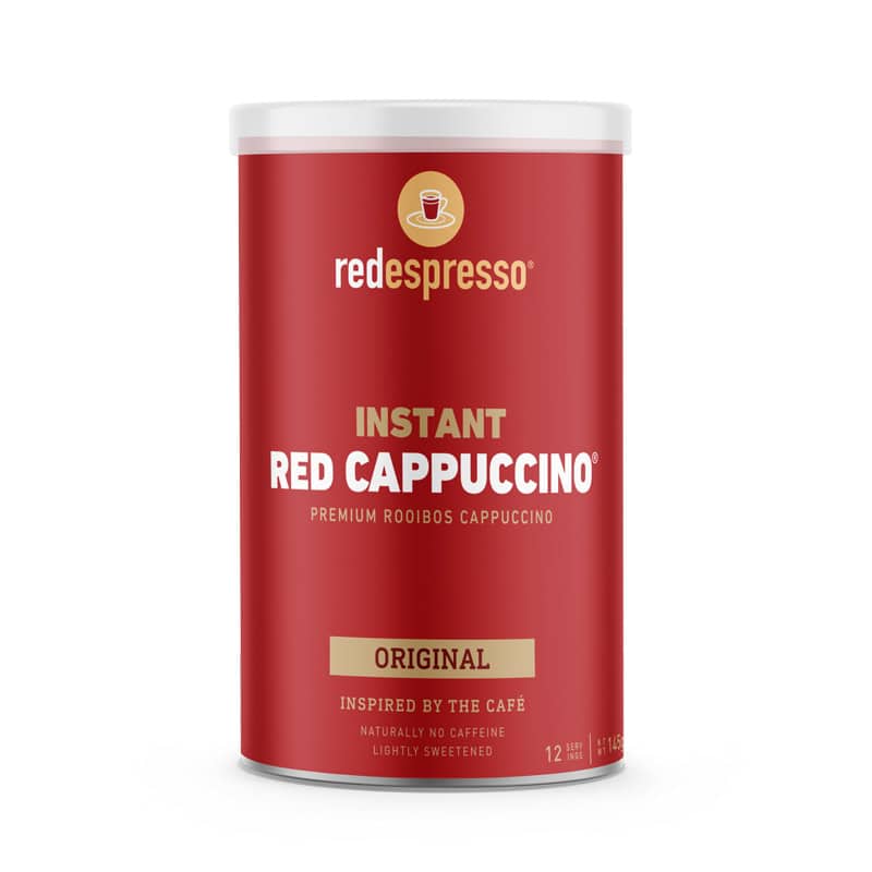 Redespresso Instant Rooibos Red Cappuccino Original 145g Tin front view