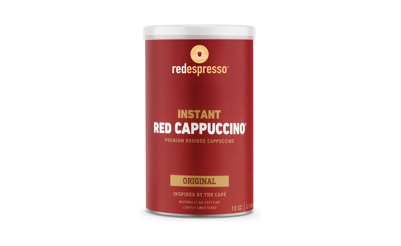 Redespresso Instant Rooibos Red Cappuccino Original 145g Tin front view