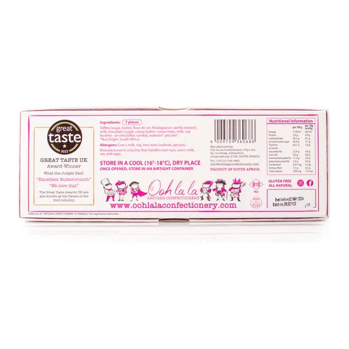 Ooh La La Artisan Confectionery Ormolu 7pc Box packaging