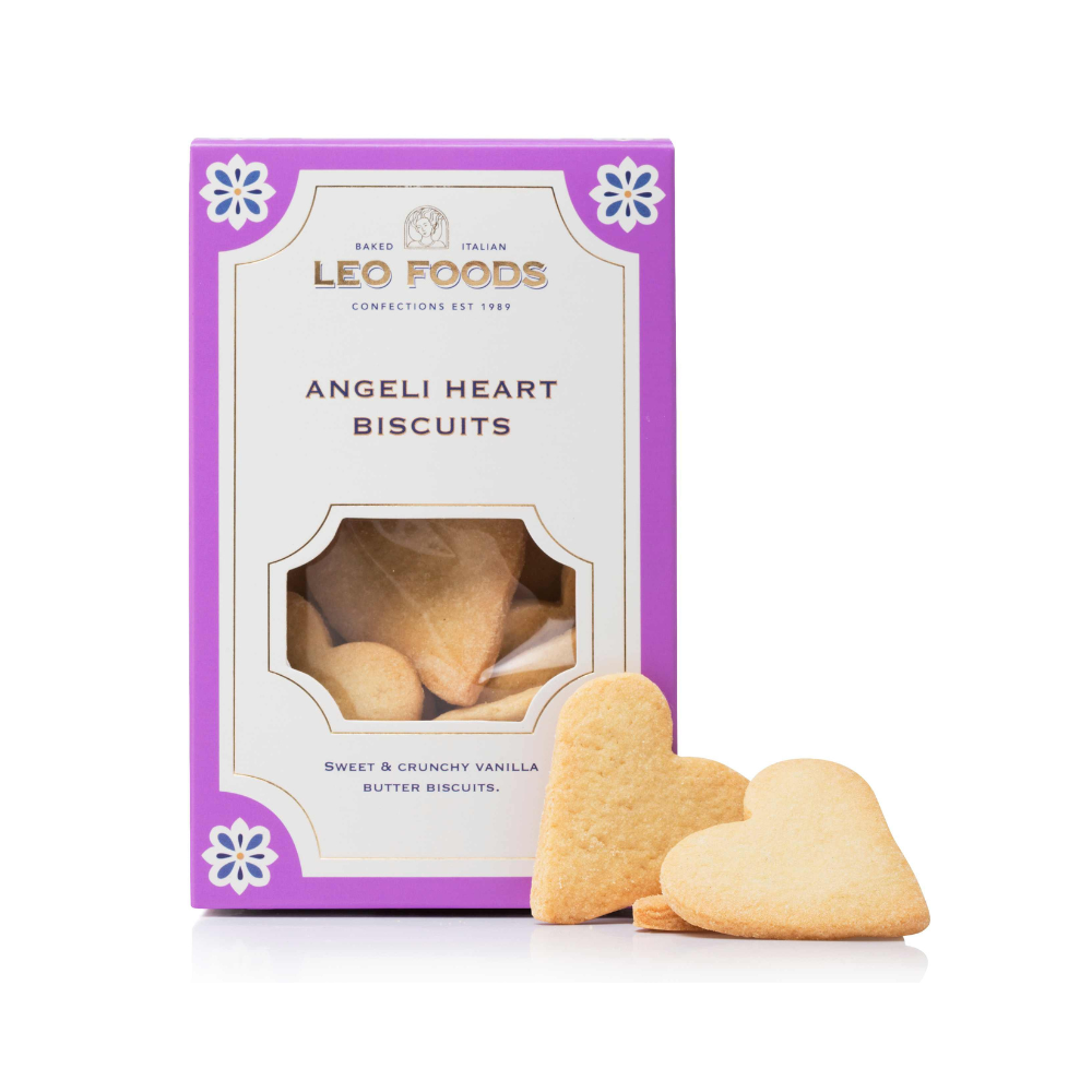 Leo Foods Angeli Hearts 180g front packaging
