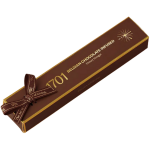 1701 Belgian Chocolate Infused Honey Nougat Bar 100g, hand‑wrapped with ribbon, showing smooth Belgian chocolate nougat texture in a premium South African artisanal presentation.