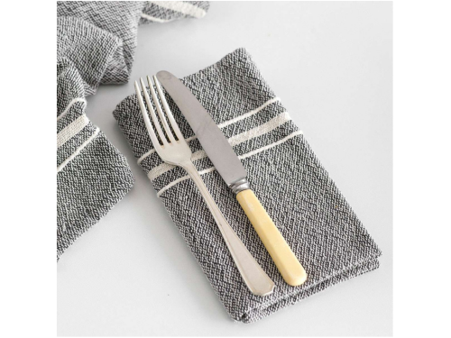 Barrydale Hand Weavers Napkins – Contemporary Range (Variegated Stripes) - Charcoal