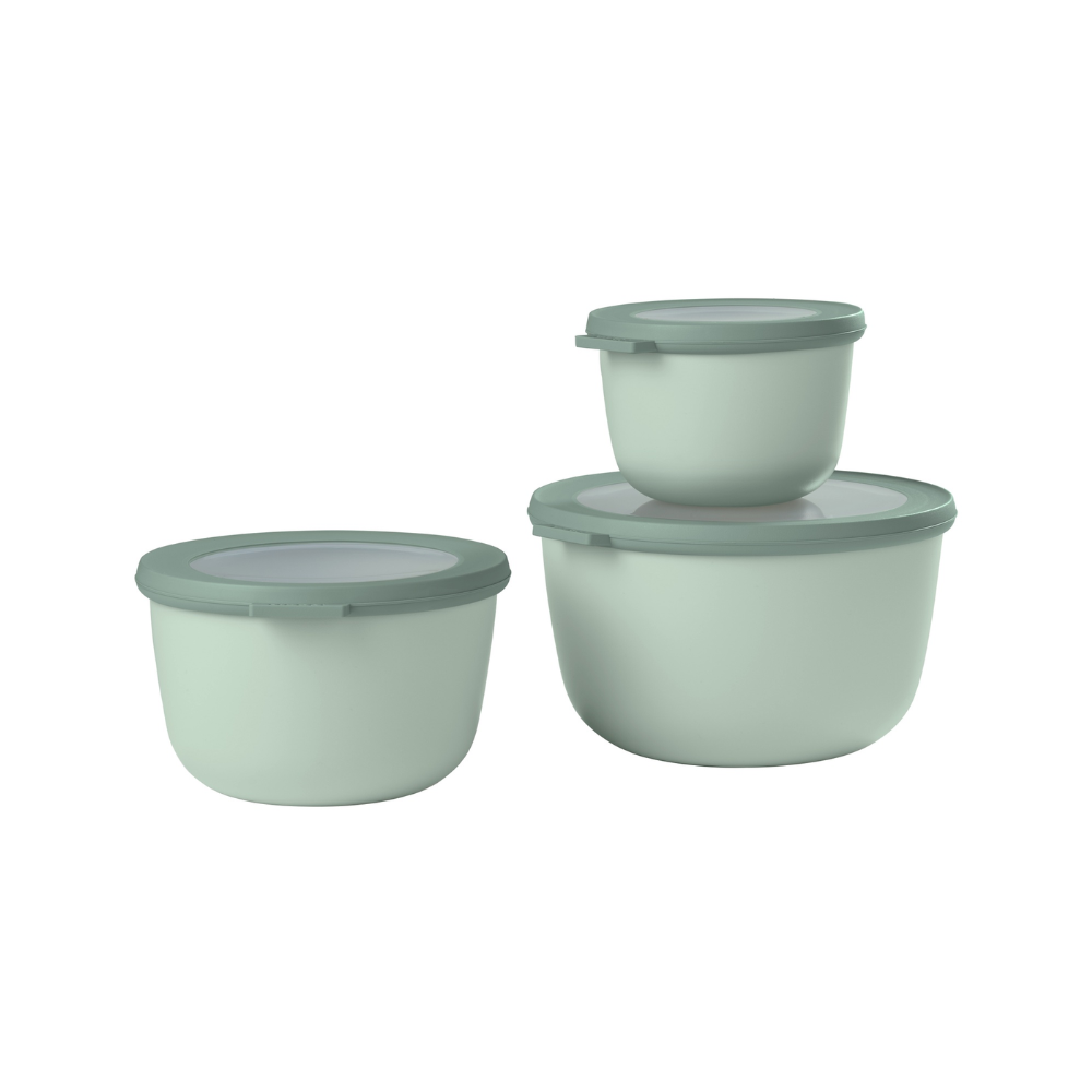 Mepal Cirqula Multi Bowl Set – 3‑Piece (500ml, 1lt, 2Lt)– Nordic Colours