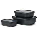 Mepal Cirqula Shallow Rectangular Set Nordic Black