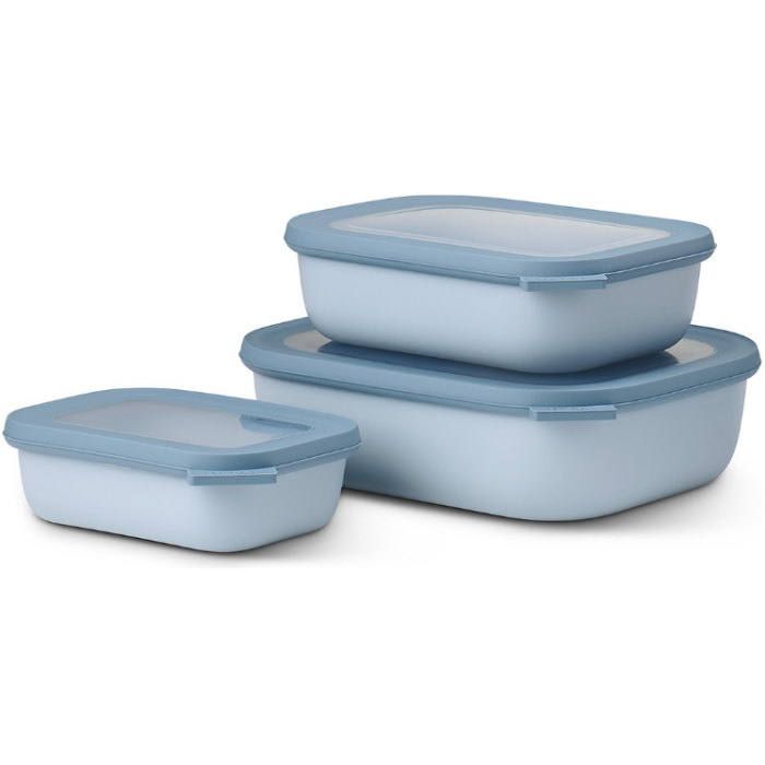 Mepal Cirqula Shallow Rectangular Set Nordic Blue