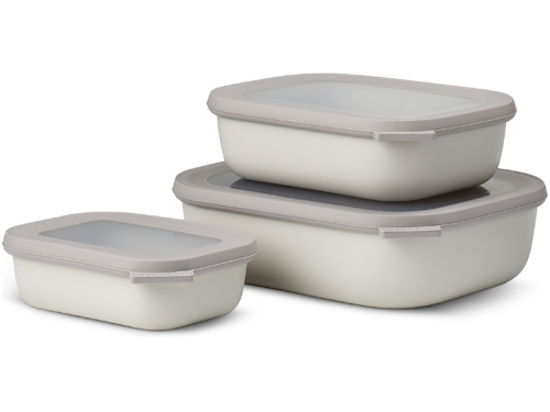 Mepal Cirqula Shallow Rectangular Set Nordic White