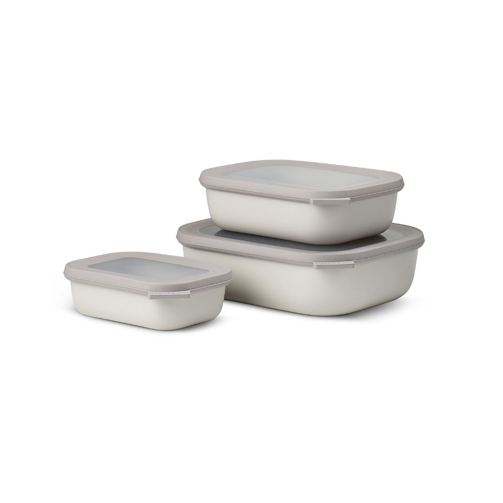 Mepal Cirqula Shallow Rectangular Set Nordic White