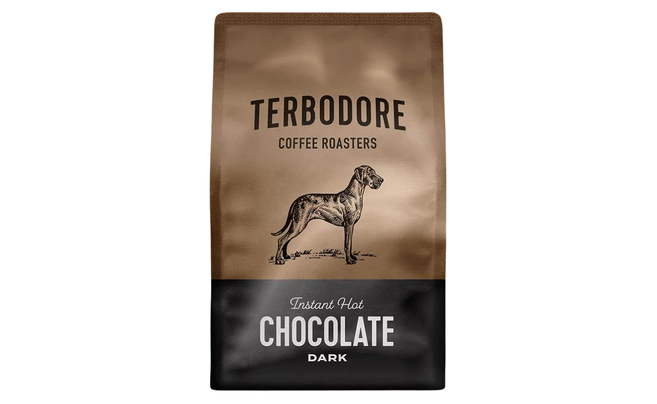 Terbodore Instant Hot Chocolate packaging front view
