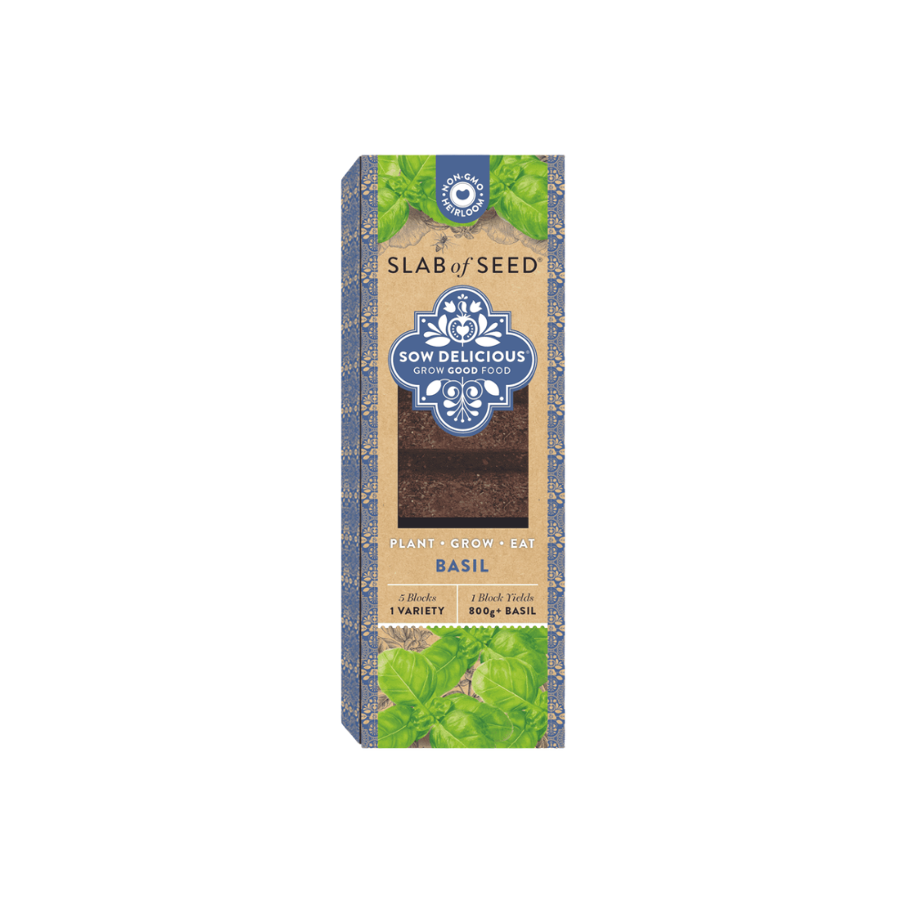 Sow Delicious Slab of Seed Pure Basil