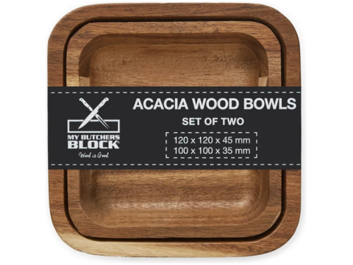 My Butcher’s Block Set of 2 Acacia Wood Bowls
